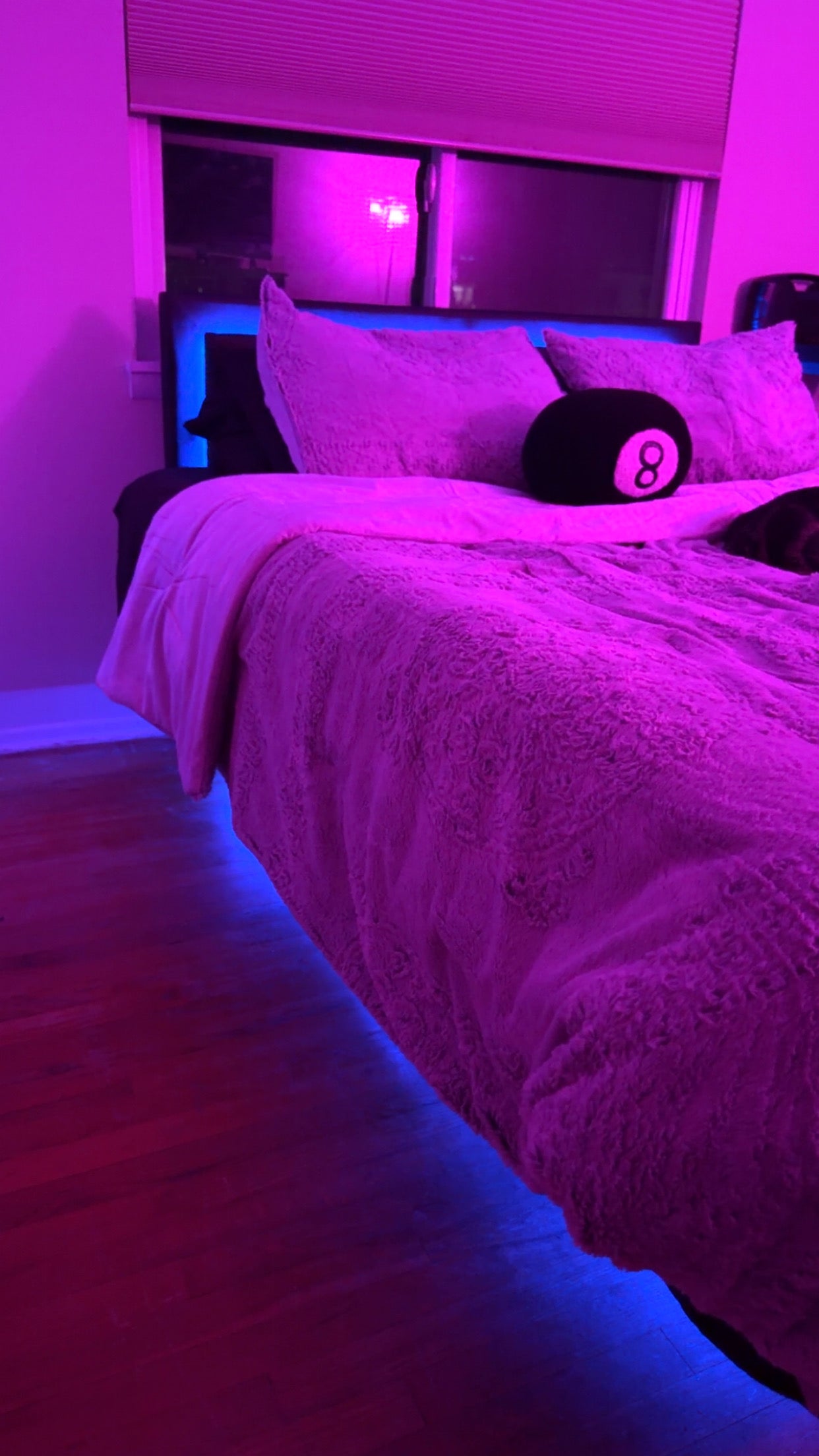 Elevated Floating LED Bed Frame